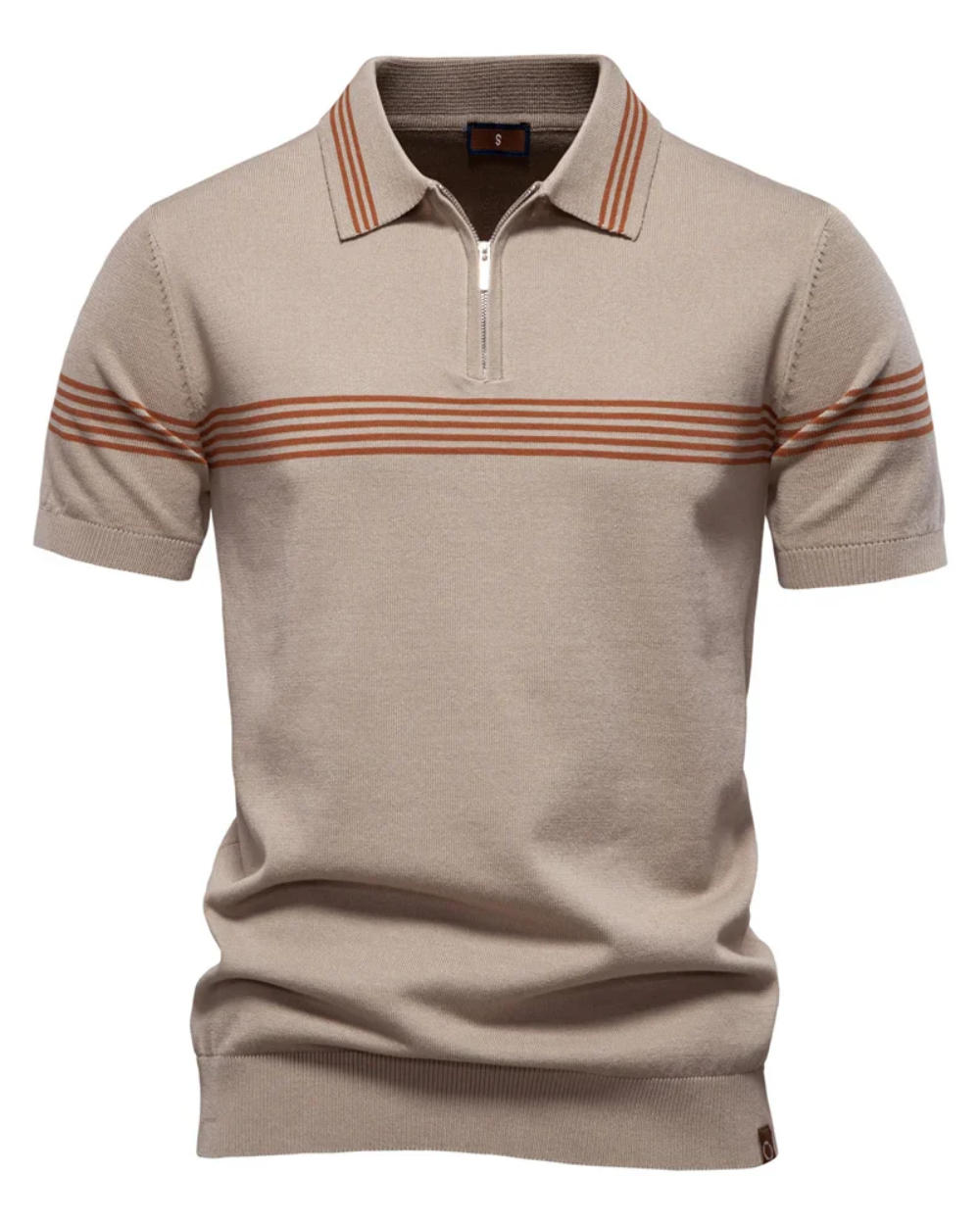 Elegantes Herren Poloshirt gestreift, ideal für Smart Casual Looks im Frühling & Sommer.