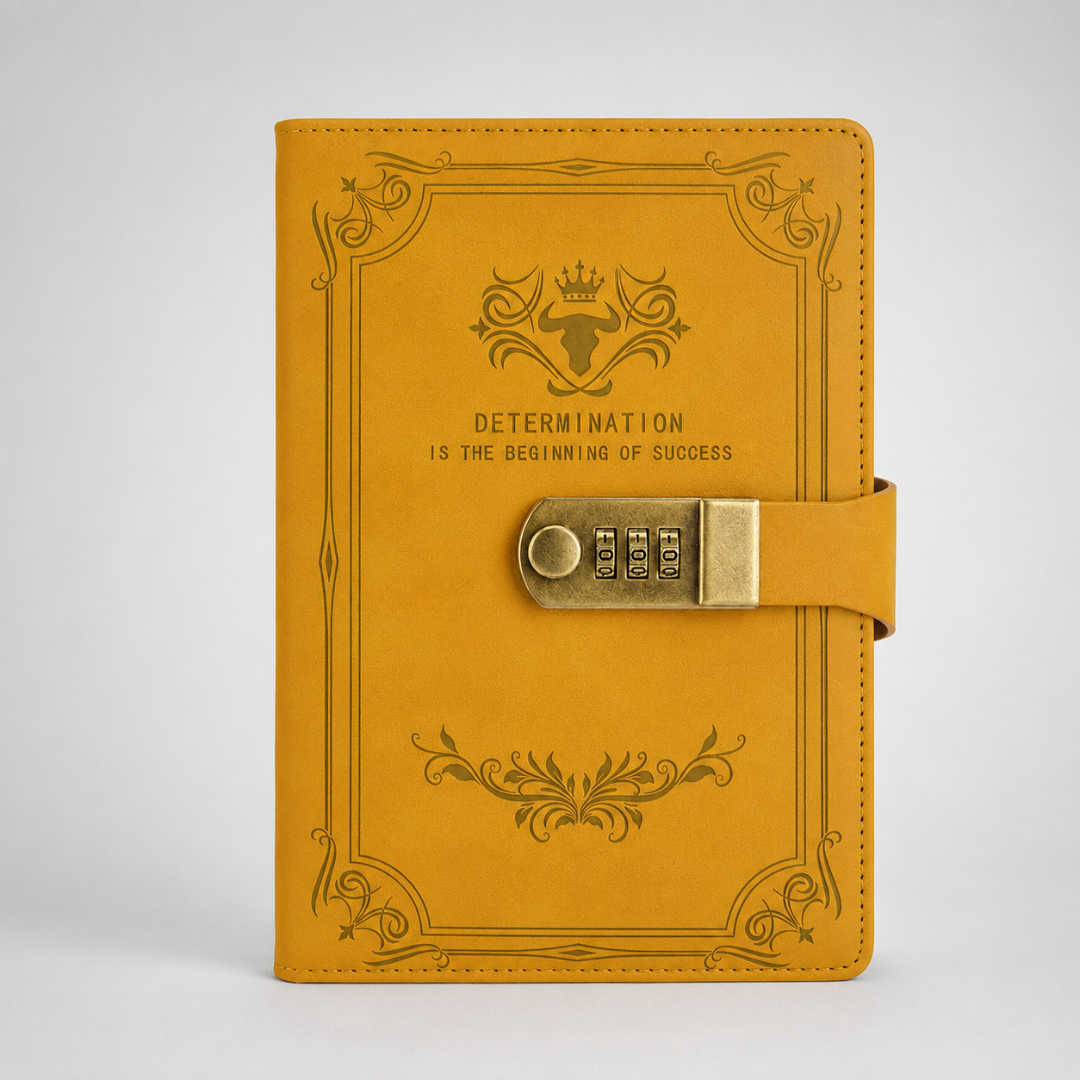 Verschliessbares A5 Notizbuch mit Schloss, Hardcover Tagebuch für Notizen und Geheimnisse.