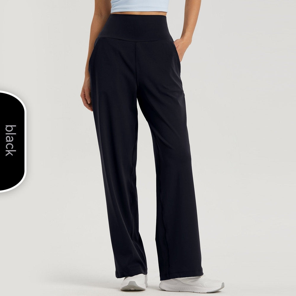 Bequeme, fließende Damen Yogahose mit weitem Bein. Perfekt für Sport und Entspannung. Hochwertige Sportbekleidung.