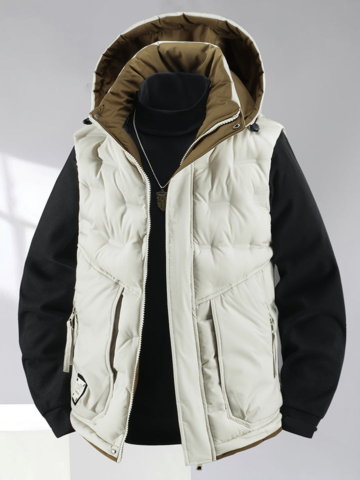 Herren Winterweste mit Kapuze, warm wattiert und stilvoll für Stadt & Land.