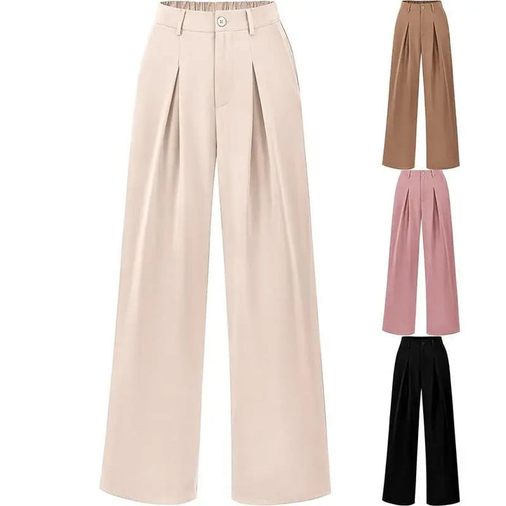 Elegante, weite Damenhose mit hohem Bund. Stilvoll, bequem & modisch für Business und Freizeit.