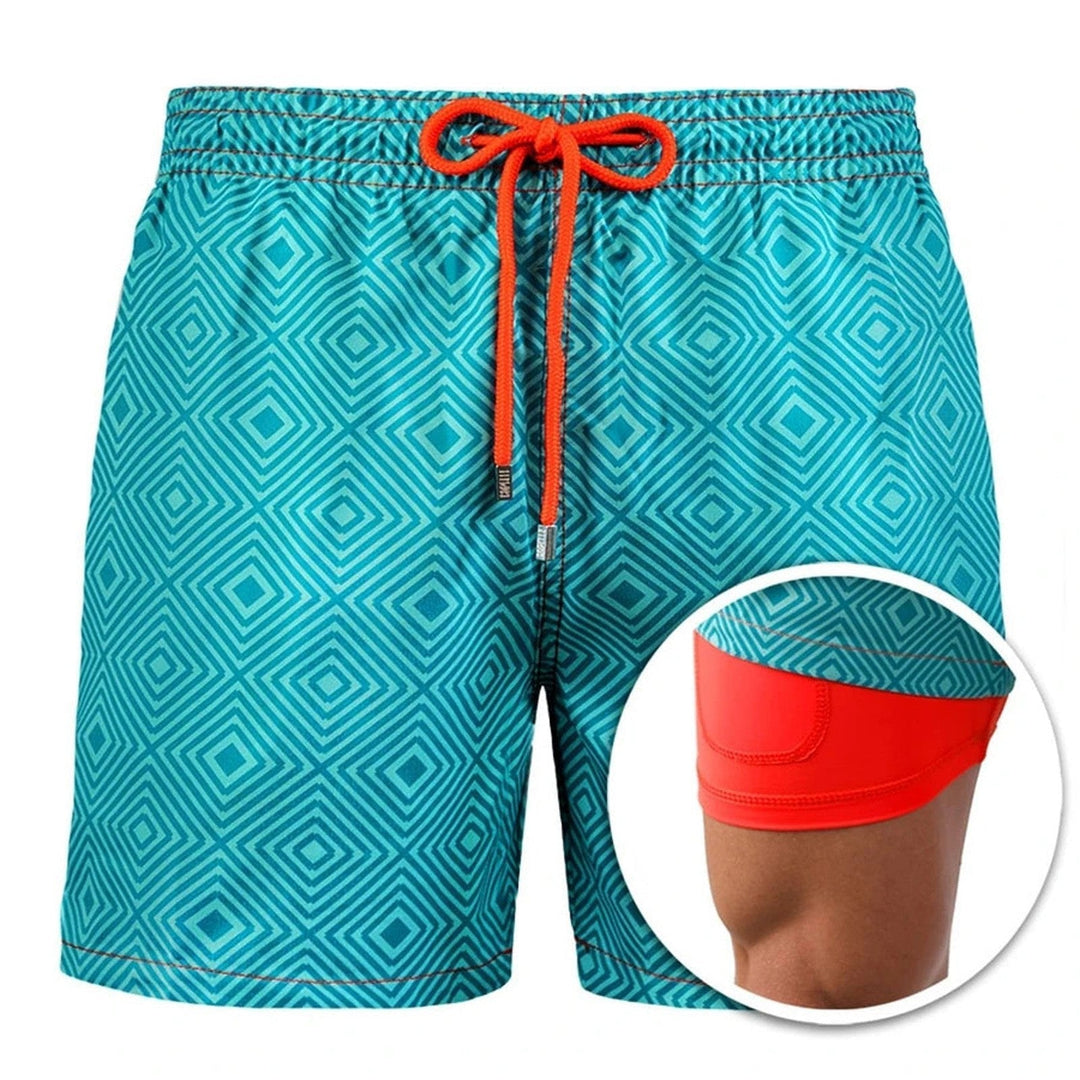 Vielseitige doppellagige Herren-Sommerhose, ideal als Badehose oder Freizeitshorts.