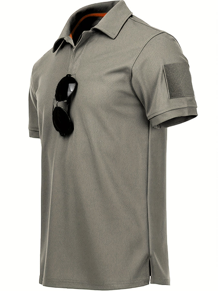 Herren Tactical Polo Shirt in Olivgrün, strapazierfähiges Kurzarmshirt für Outdoor, Arbeit & Freizeit. Hoher Tragekomfort.