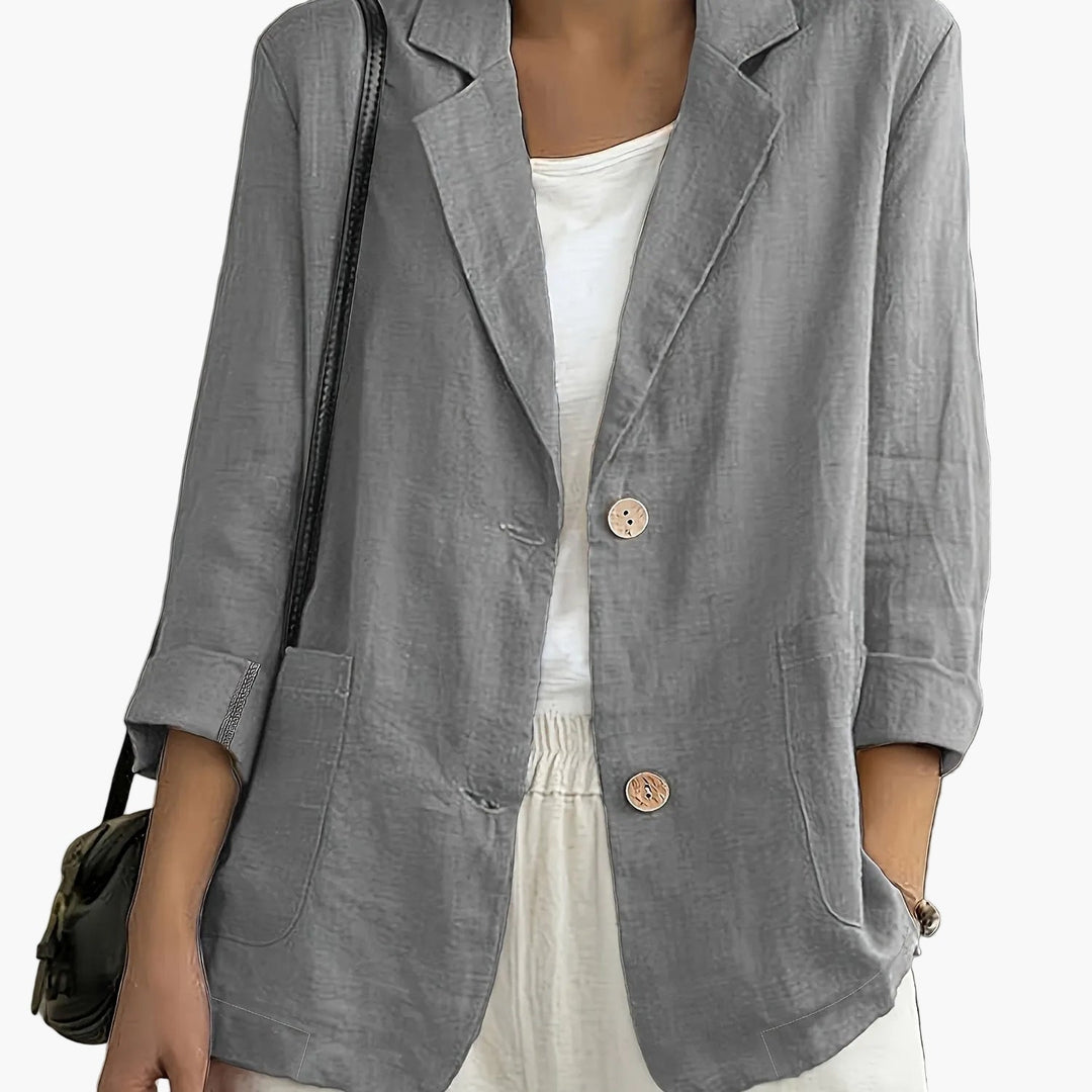 Eleganter Damen Blazer für Business & Freizeit; moderne Jacke mit 3/4 Ärmeln, perfekt für den Alltag.