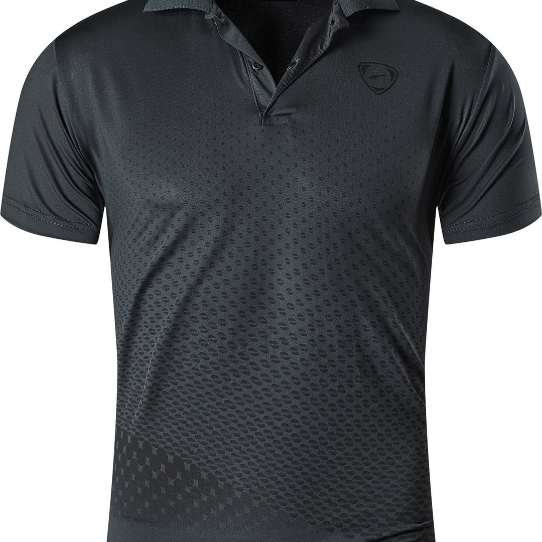 Elegantes Herren Sportpolo mit Grafikprint, ideal für warme Tage und stilvolle Auftritte.