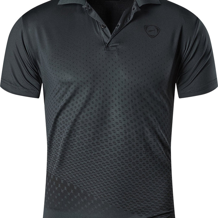Elegantes Herren Sportpolo mit Grafikprint, ideal für warme Tage und stilvolle Auftritte.