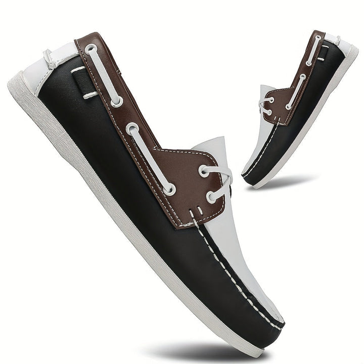 Lässige Herren Bootschuhe Thijs aus Leder, ideal für Freizeit & Frühling.