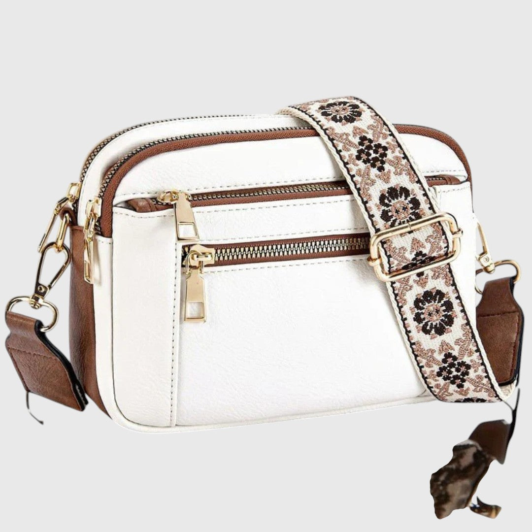 Damen Umhängetasche floral, elegant, mit Reißverschluss für Alltag & Reise.