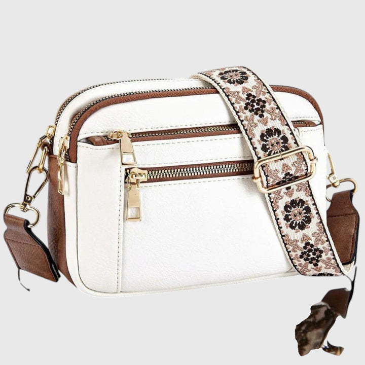 Damen Umhängetasche floral, elegant, mit Reißverschluss für Alltag & Reise.
