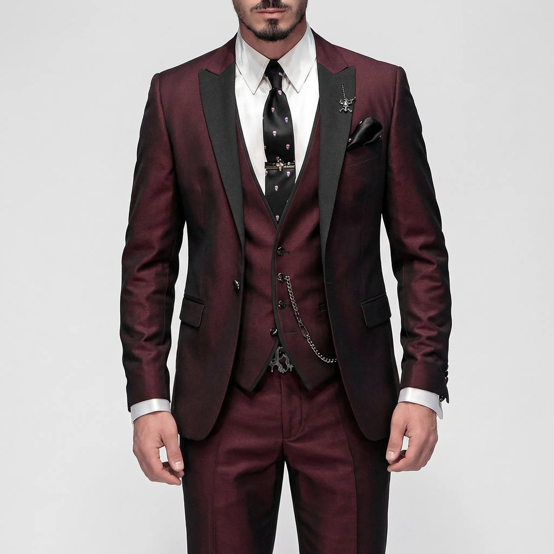 Eleganter Hochzeitsanzug für Herren, 3-teilig Slim Fit. Zeitlos & stilvoll für besondere Momente.