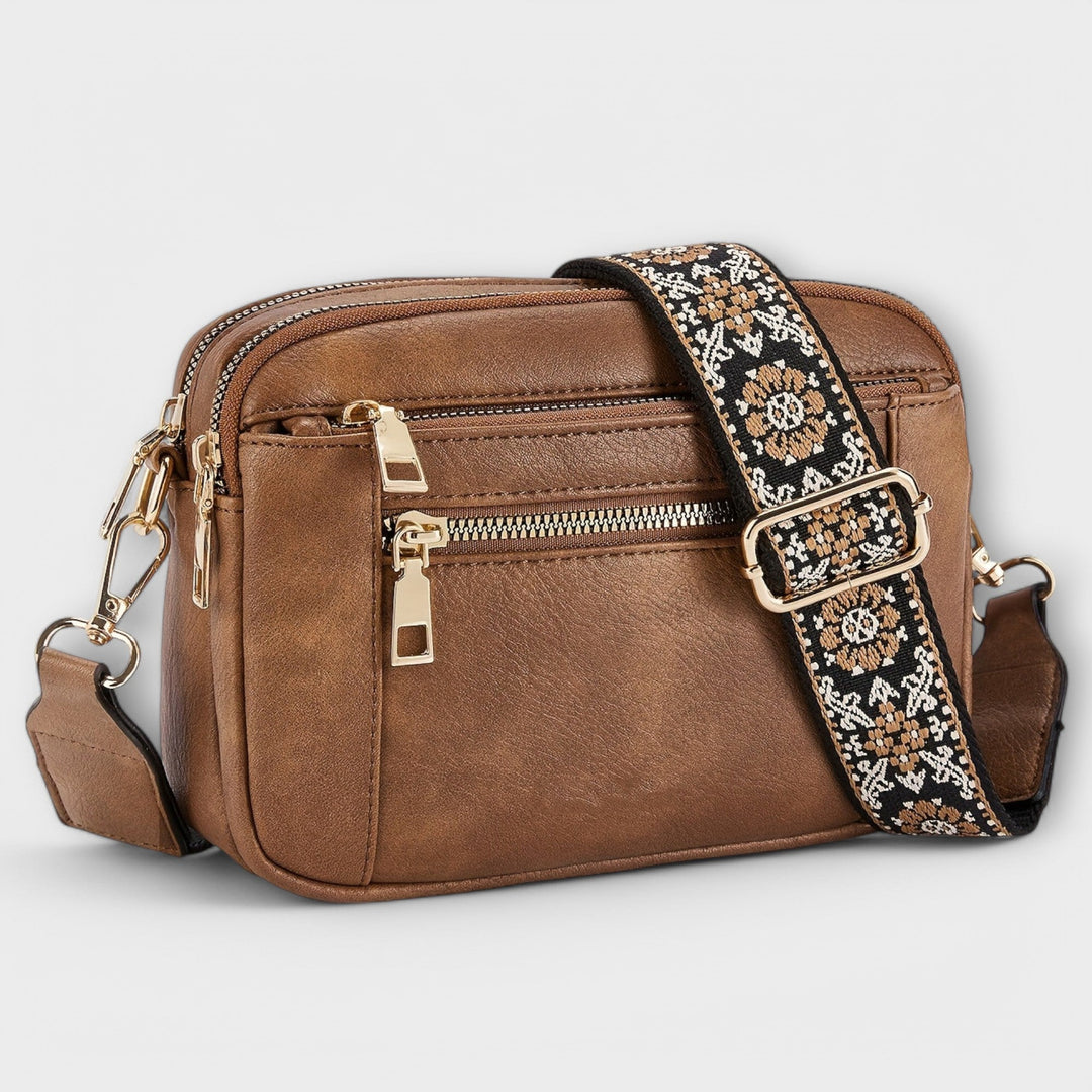 Retro Damen Umhängetasche aus veganem Leder, stilvoll & vielseitig. Perfektes Accessoire.