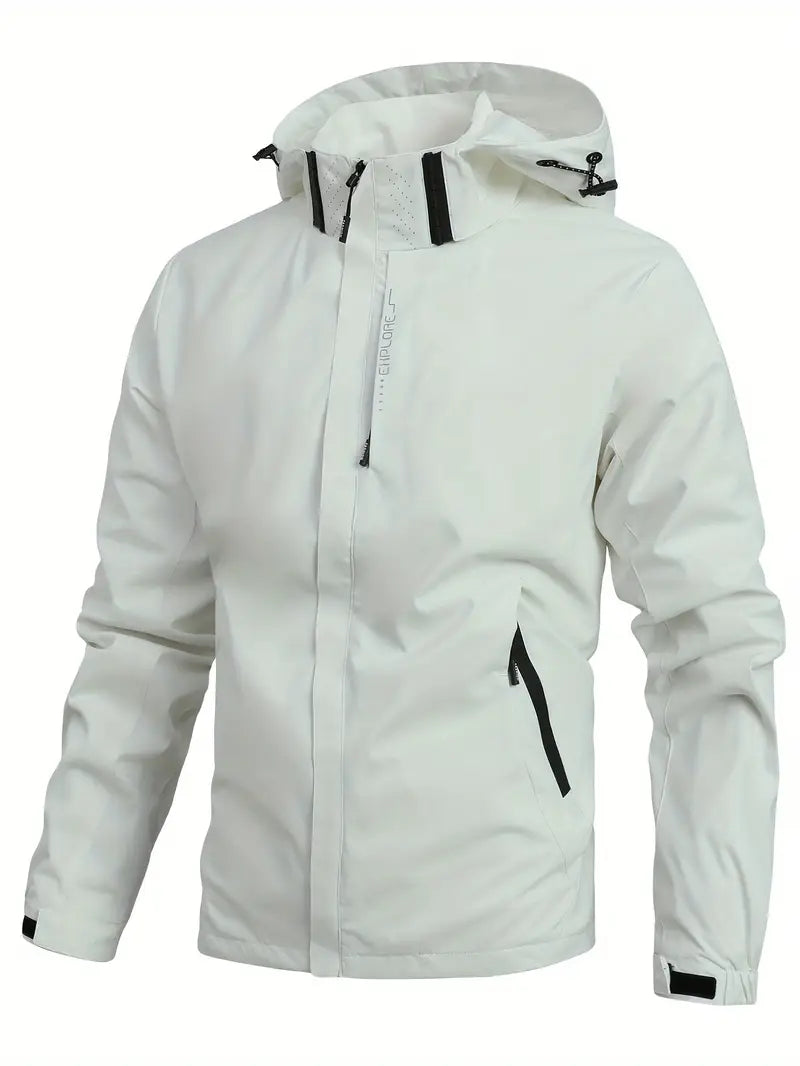 Herren Norberto wasserdichte Regenjacke mit Kapuze, ideal für Outdoor & Freizeit. Langarm & robust.