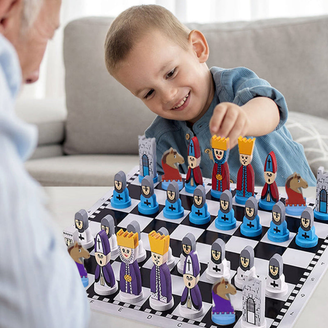 Pädagogisches Schach für Kinder: Fördert Konzentration und Problemlösung. Familienspiel, tolles Geschenk für kleine Strategen.
