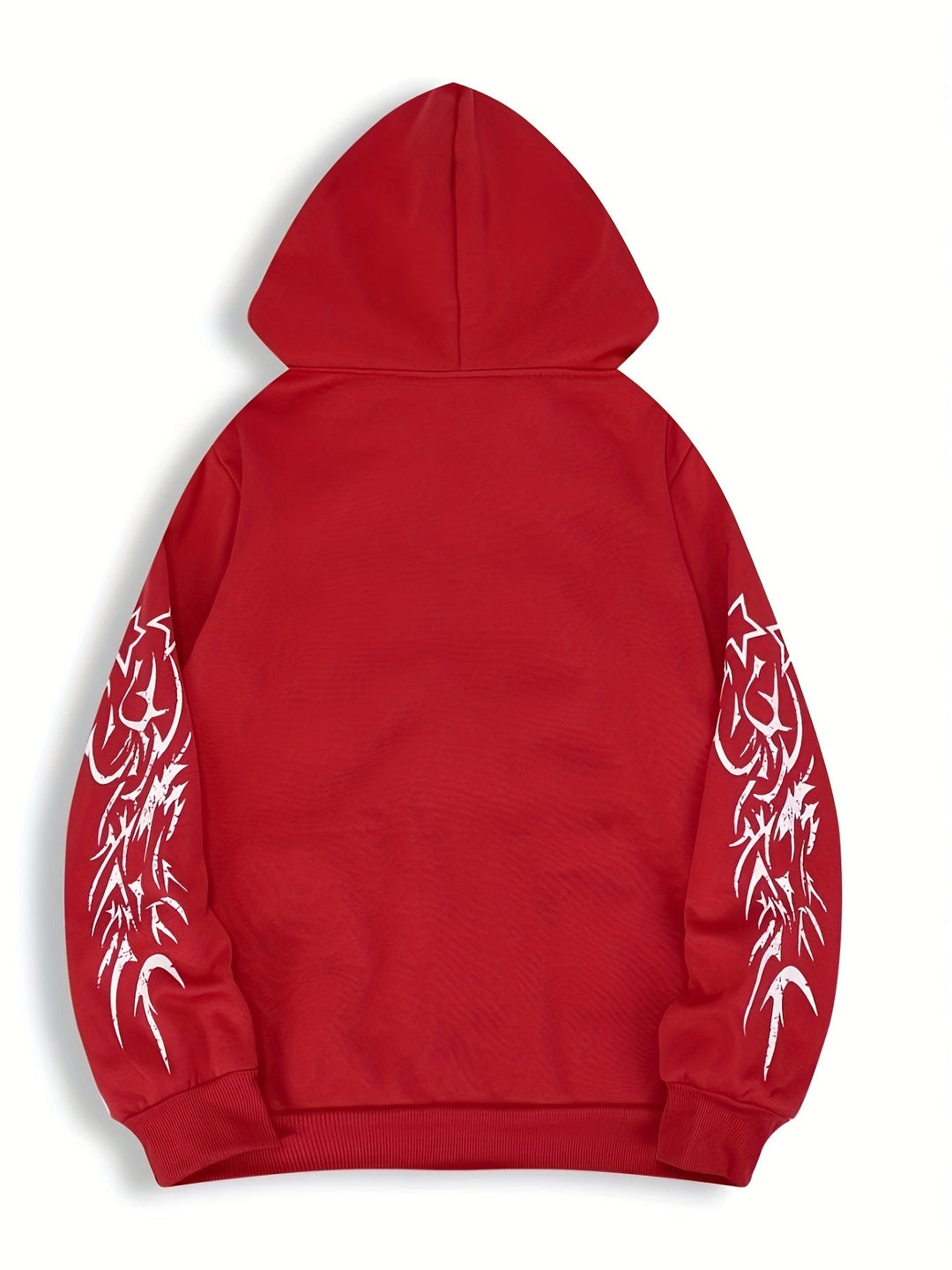 Moderner Herren Hoodie mit Reißverschluss und coolem Tribal-Flügel-Motiv, ein Muss für Männer Fashion.