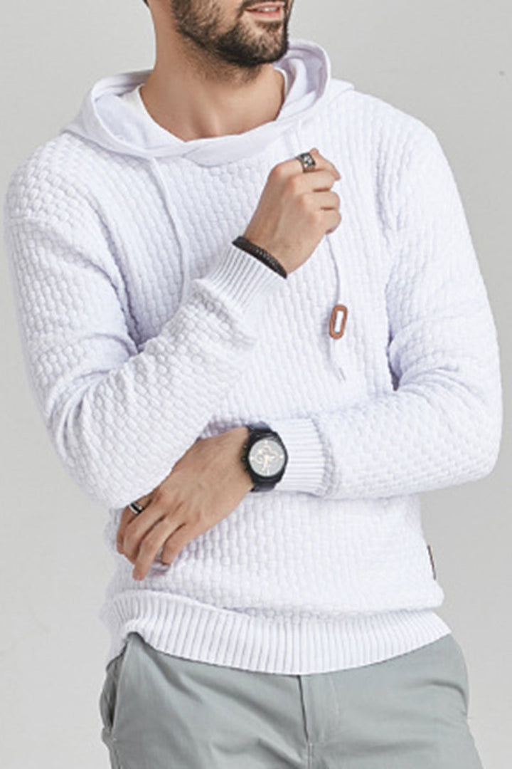 Hochwertiges Herren Langarmhemd mit Kapuze. Modisch, bequem und ideal für kalte Tage und Streetstyle.
