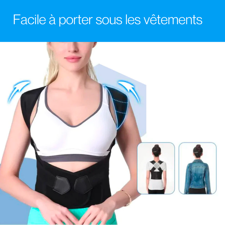 Verstellbare Haltungskorrektur Rückenstütze für Herren, ergonomisches Design für optimalen Halt.