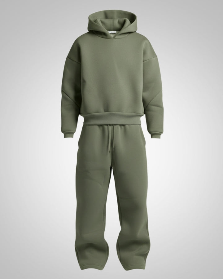 Bequemer Herren Zweiteiler Trainingsanzug Set mit Oversized Hoodie & Jogginghose für Freizeit & Sport.
