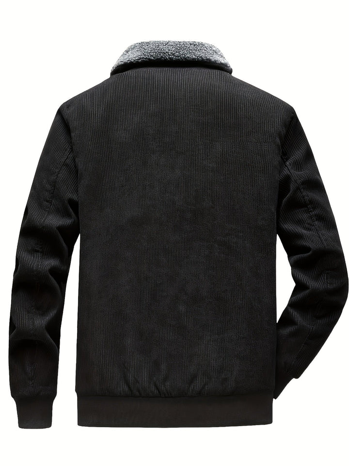 Übergangsjacke für Herren, gefüttert, mit Reißverschluss & Stehkragen, in modernem Design.