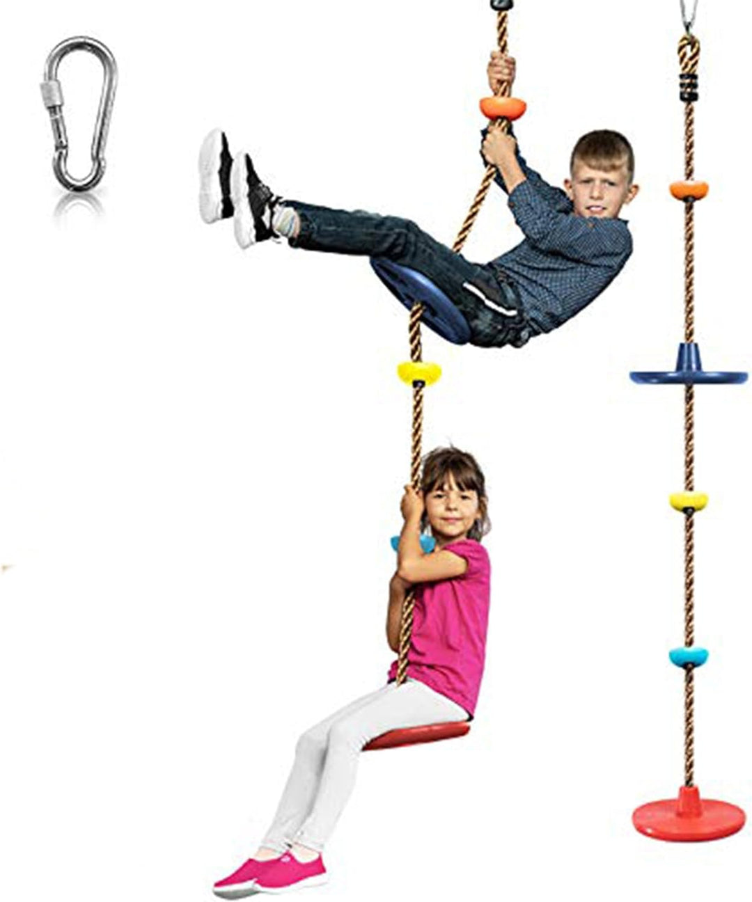 Langlebige Kletterseil-Schaukel mit großer Plattform für Kinder. Perfekt als Spielgerät für Outdoor-Abenteuer.