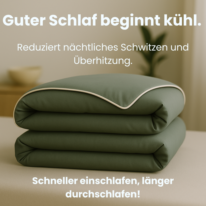 Die ultimative Kühl-Decke: Eisseide für durchgängig kühle Nächte und hohen Schlafkomfort.