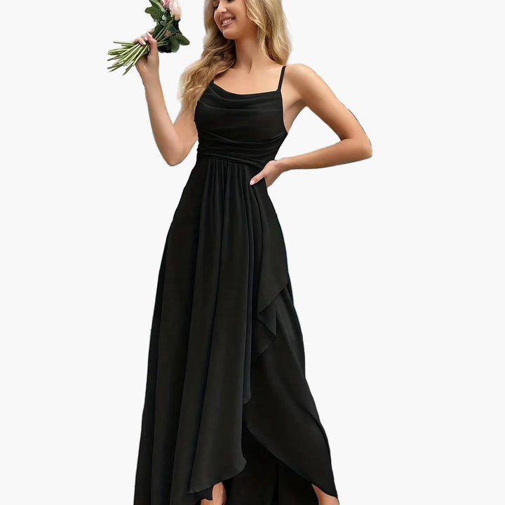Zeitloses Maxikleid Damen, elegant, Spaghettiträger, für Bälle & Feste.