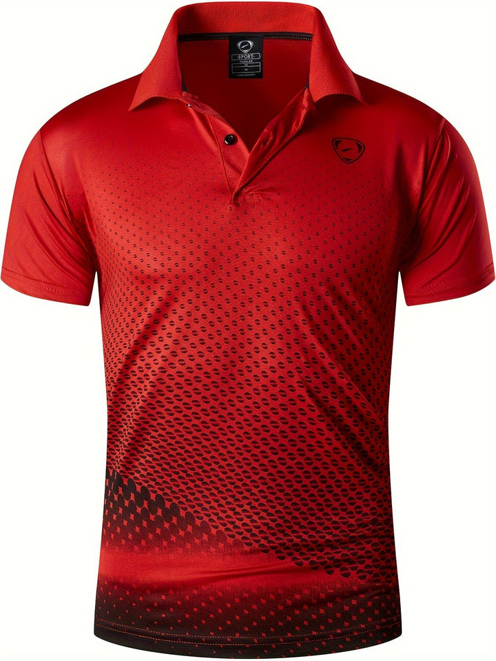 Herren Kurzarm Polohemd, grafikgemustert, bequem für Sport, Golf & stilvolle Freizeitlooks.
