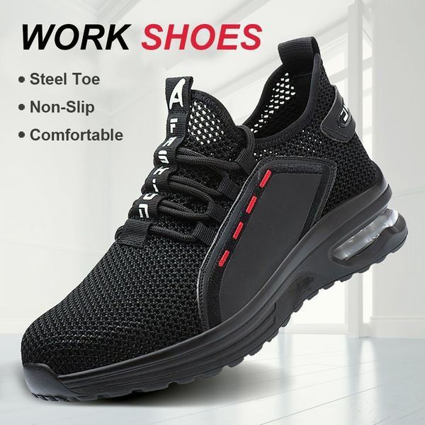 Leichte Herren SteelFlex One Sicherheitsschuhe mit Stahlkappe & Komfort für lange Arbeitstage.