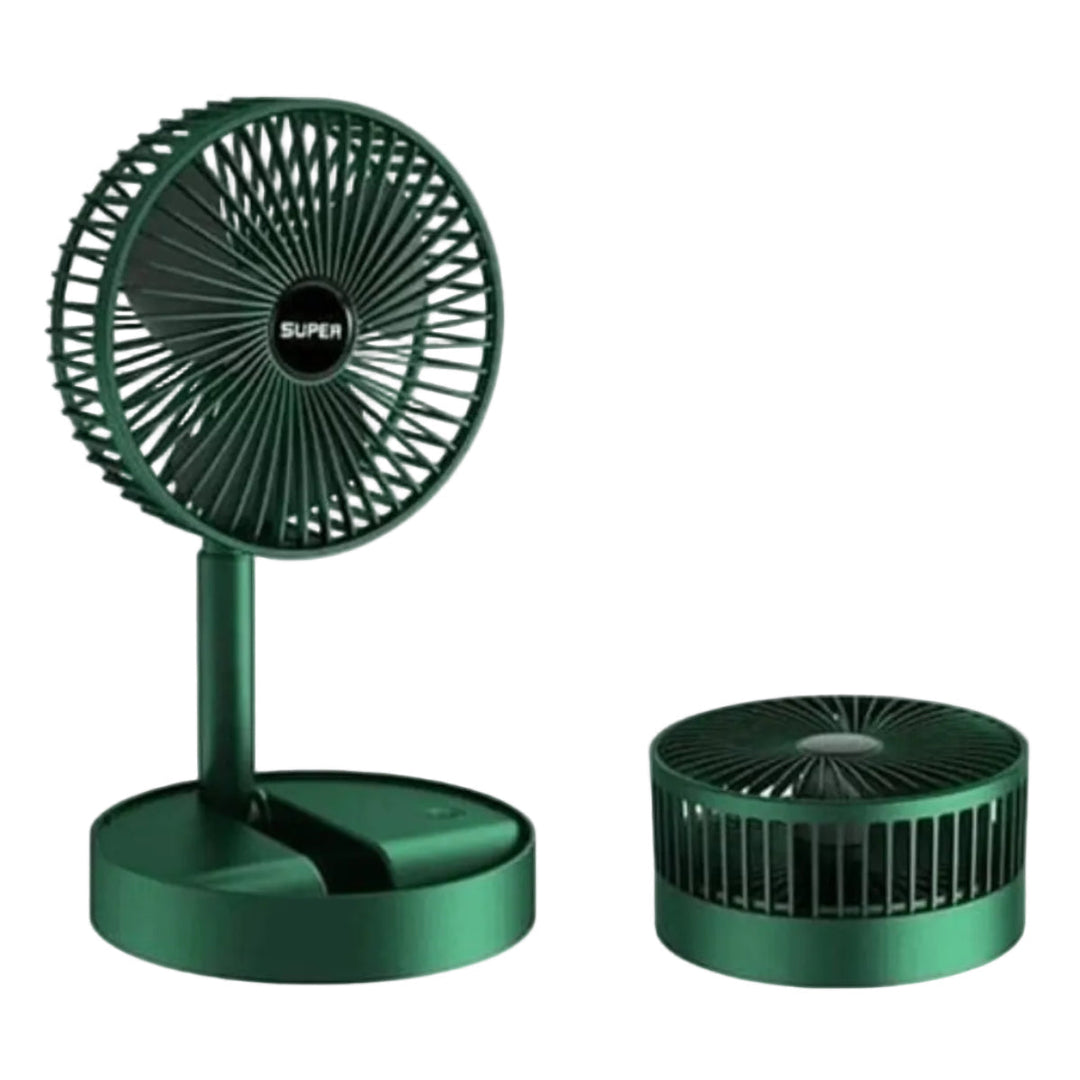 Tragbarer, zusammenklappbarer WindBlazer USB-Lüfter. Ideal für Büro & Reise, bietet leise, sofortige Kühlung.