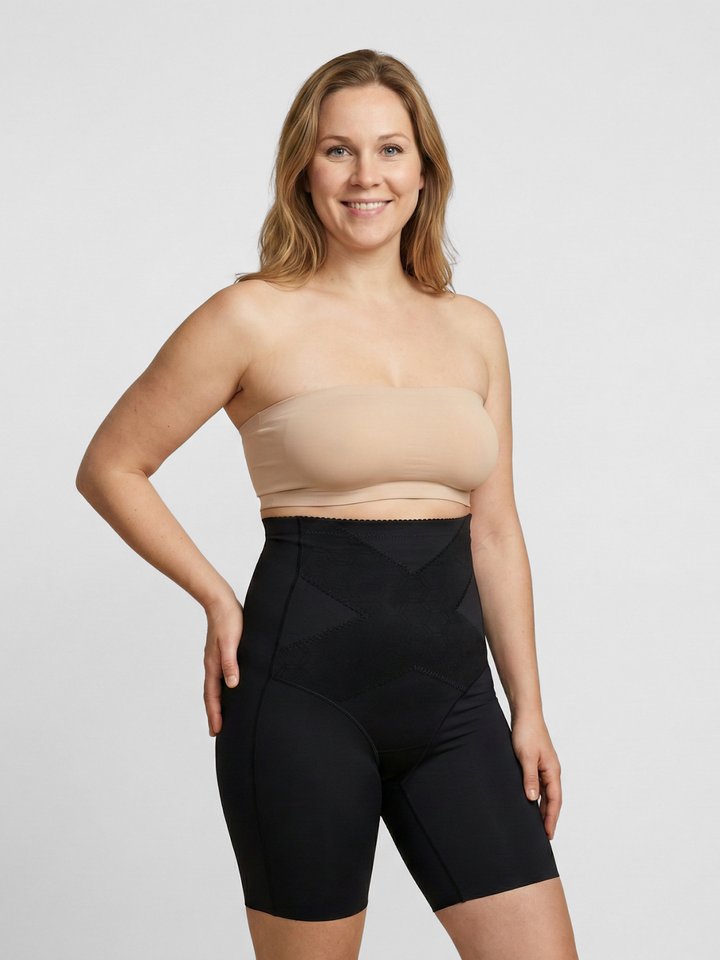 Damen High-Waist Shape Shorts für Bauchformung nach Schwangerschaft, bietet Komfort und Halt.