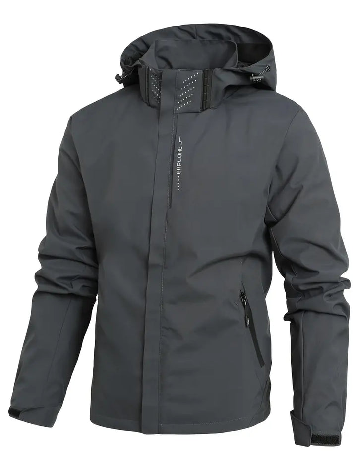 Wasserdichte Herren Übergangsjacke Norberto, mit Kapuze und Reißverschluss, für jede Wetterlage.