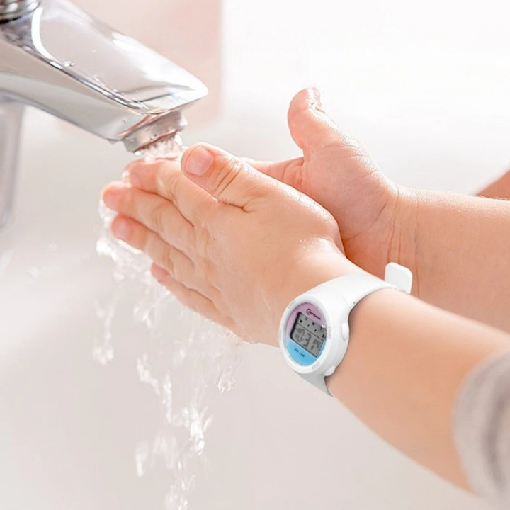 Robuste digitale Sportuhr für Kinder, wasserdicht, mit PU-Armband, ergonomisches Design für hohen Tragekomfort.