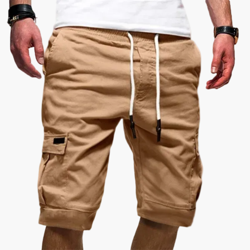 Elastische Herren Cargo-Shorts mit Tunnelzug für maximalen Komfort. Perfekte Sommer-Shorts für Abenteuer & Freizeit.