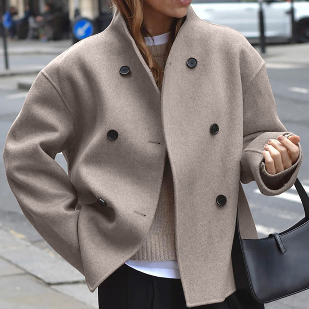 Elegante Damen Vintage-Jacke für den Winter. Warme Oberbekleidung in Braun, Schwarz oder Grau, ideal für die kalte Jahreszeit.
