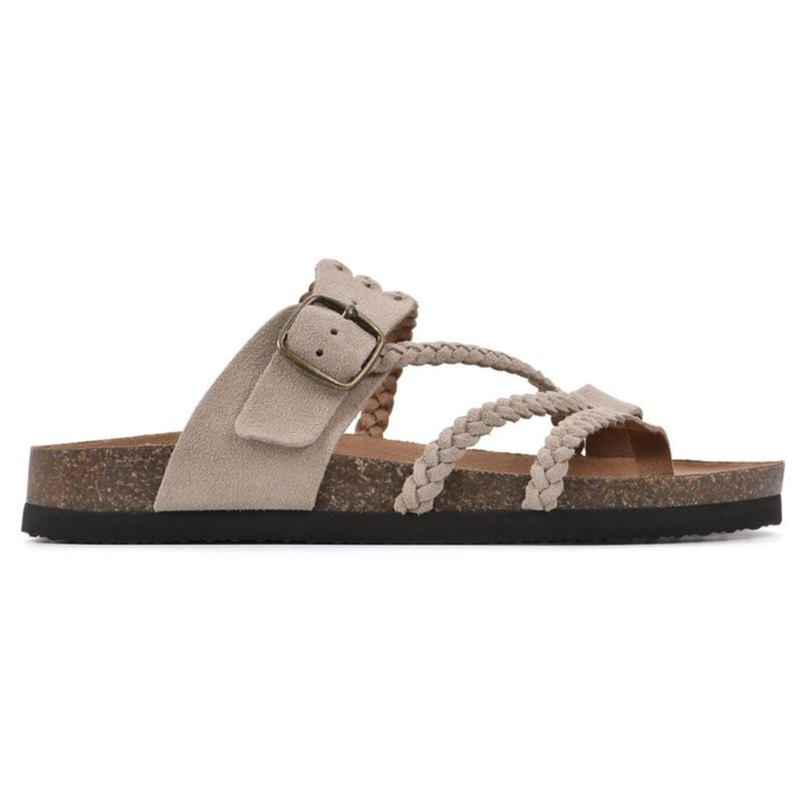 Stilvolle Damen Riemchensandalen, flach, mit verstellbaren Riemen und Komfort-Fussbett für Freizeit.