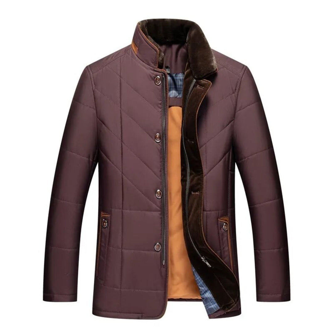 Robuste Herren Allwetterjacke, winddicht & wasserdicht, mit Kapuze für optimalen Kälteschutz im Winter.