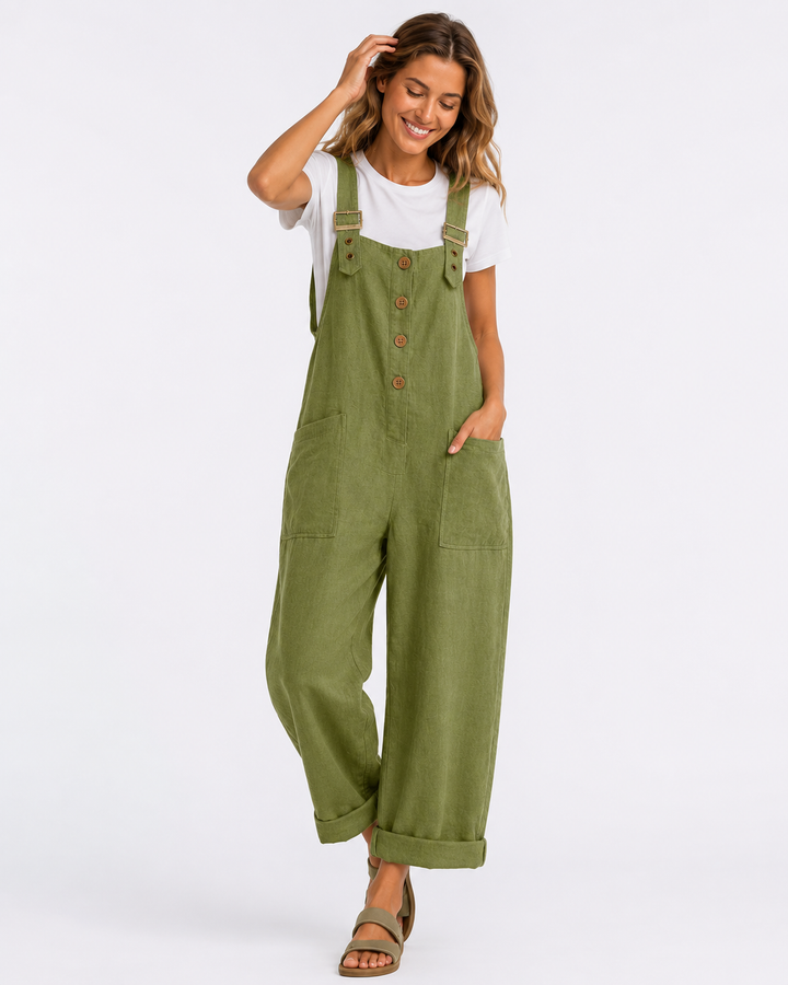 Lockere, bequeme Damen Latzhose Jumpsuit, perfekt für entspannte Casual-Looks.
