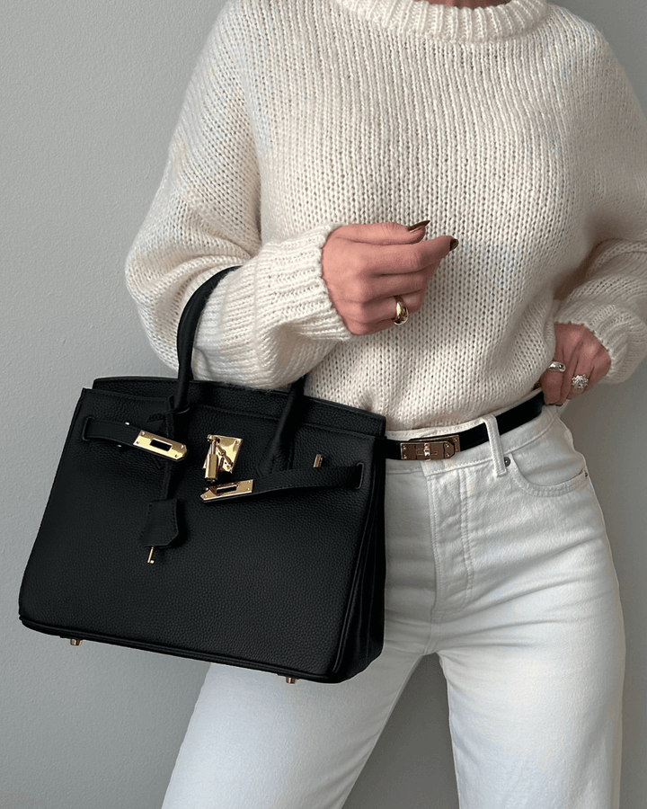 Elegante Damen Handtasche Liana in Schwarz. Perfekter Organiser für Büro & Alltag. Stilvolles, vielseitiges Accessoire.