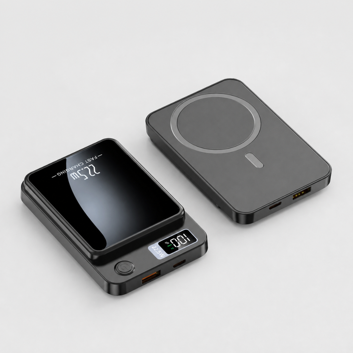 Tragbares 20.000mAh Mobil Ladegerät für kabelloses Schnellladen unterwegs. Ideal als Reise Akku.