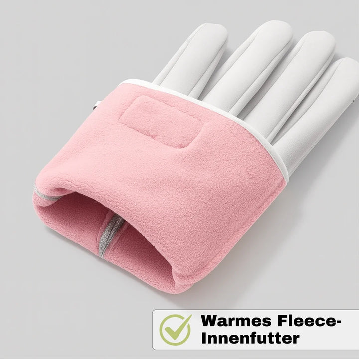 Stilvolle Damen Winterhandschuhe bieten Kälteschutz, sind warm, rutschfest und Touchscreen-fähig.