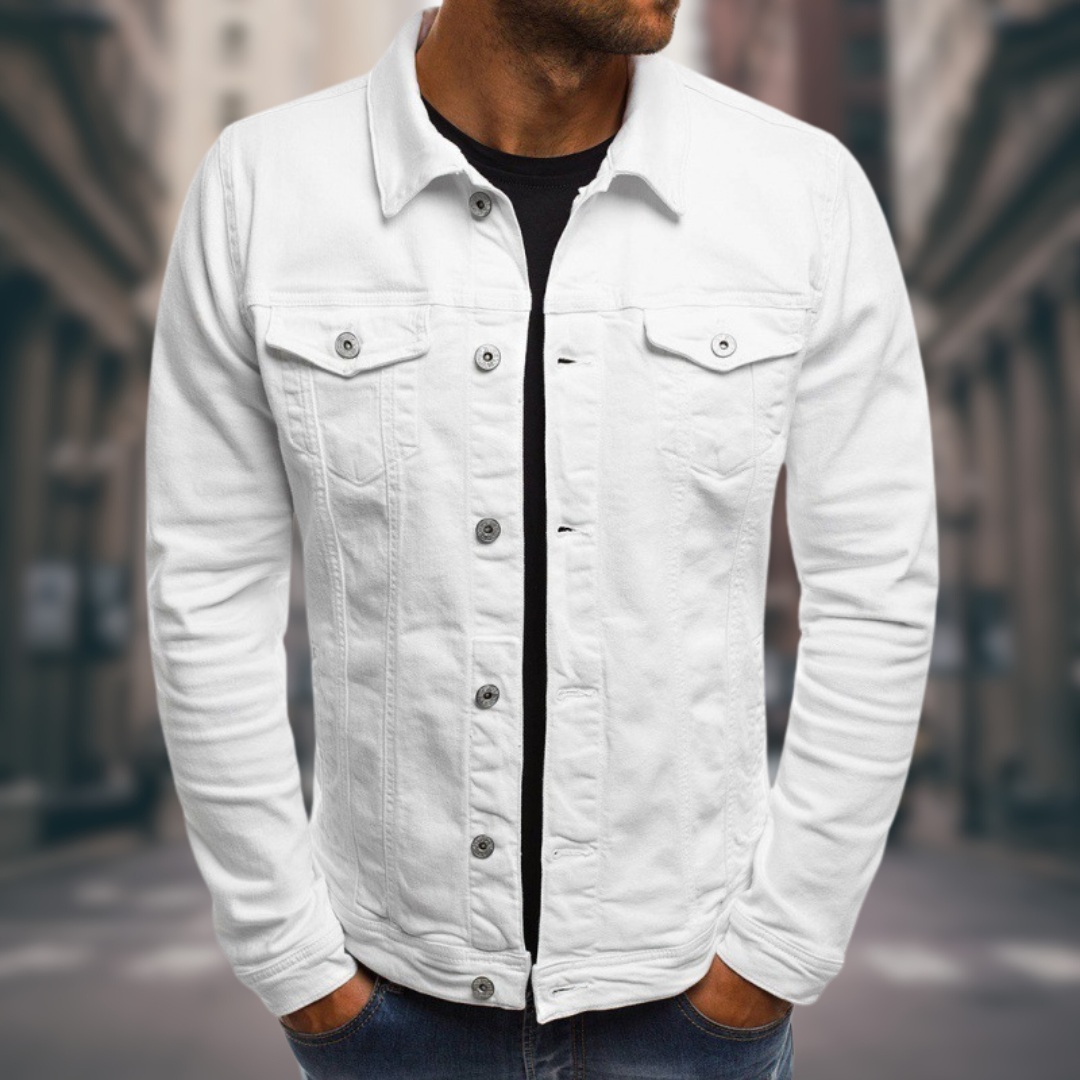 Klassische modische Freizeitjacke für Herren, bequeme Passform, perfekt für einen stylischen Alltags-Look.