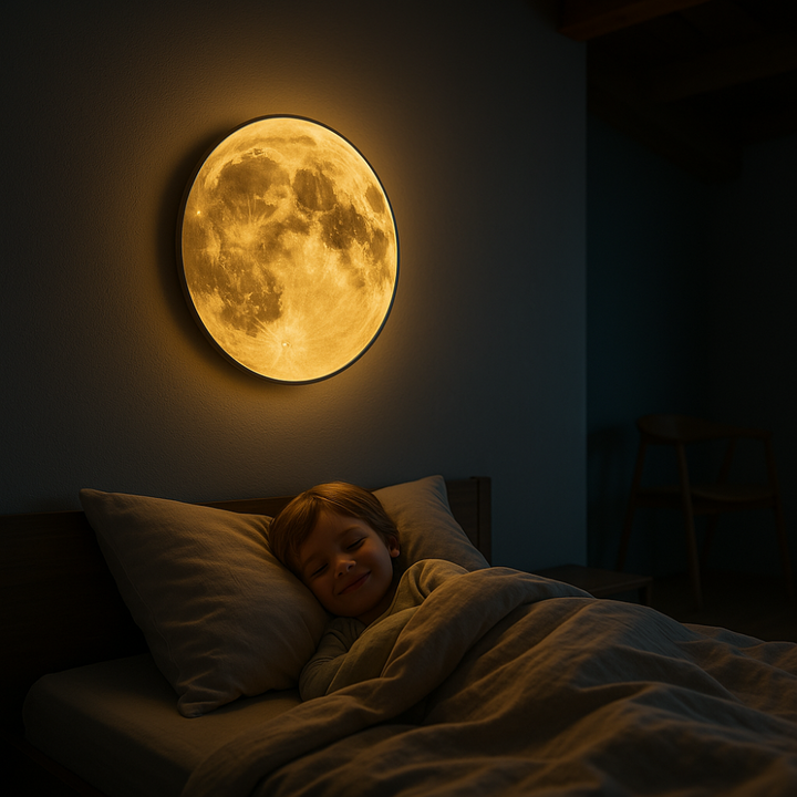 Elegante Mondlampe für das Schlafzimmer, sorgt für ein entspannendes und magisches Stimmungslicht.
