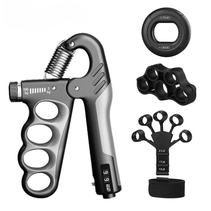 Gezieltes Unterarmtraining & Muskelaufbau mit dem ergonomischen, verstellbaren Handtrainer. Verbessert Greifkraft.
