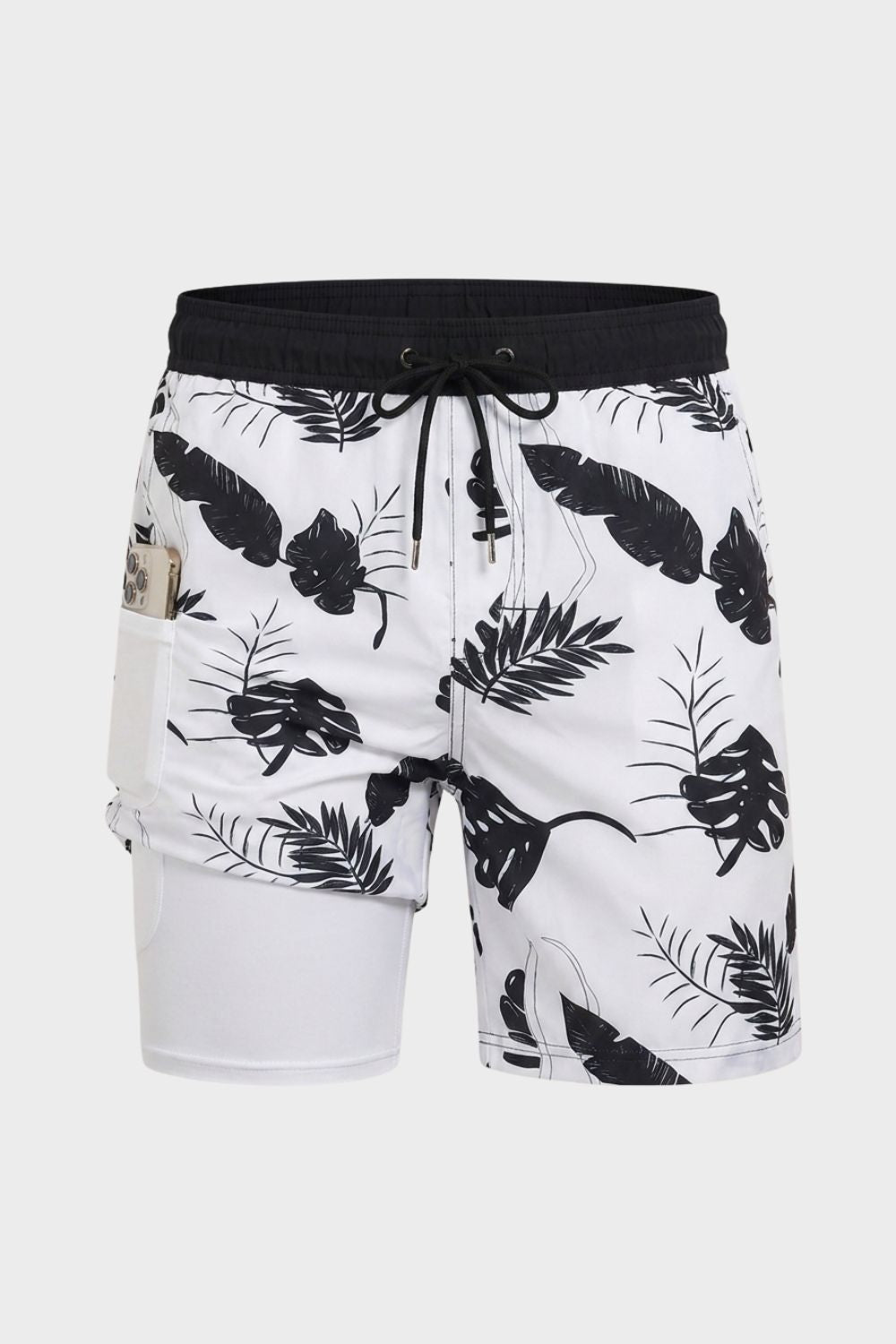 Vielseitige Herren Badehose, tropisch, schnelltrocknend, für Pool, Strand und Aktivurlaub.