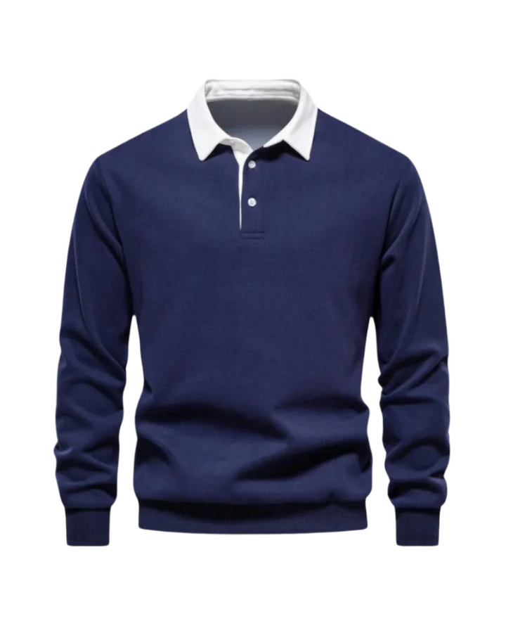 Vielseitiges Herren Langarm Poloshirt in verschiedenen Farben. Ideal für Layering, Freizeit & elegante Looks.