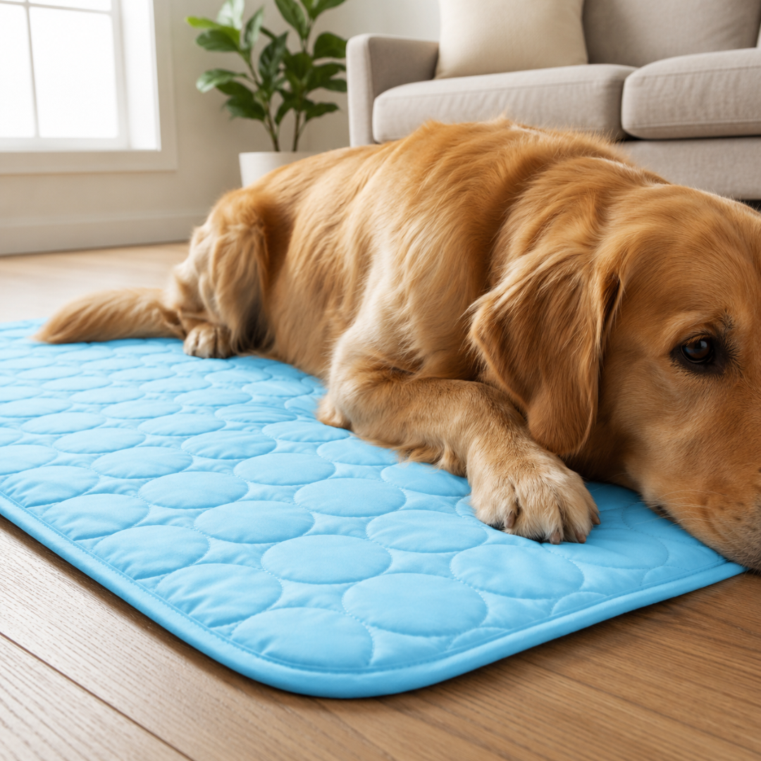Selbstkühlende Haustier-Schlafmatte für Hunde & Katzen, idealer Sommer-Komfort & Kühlung.