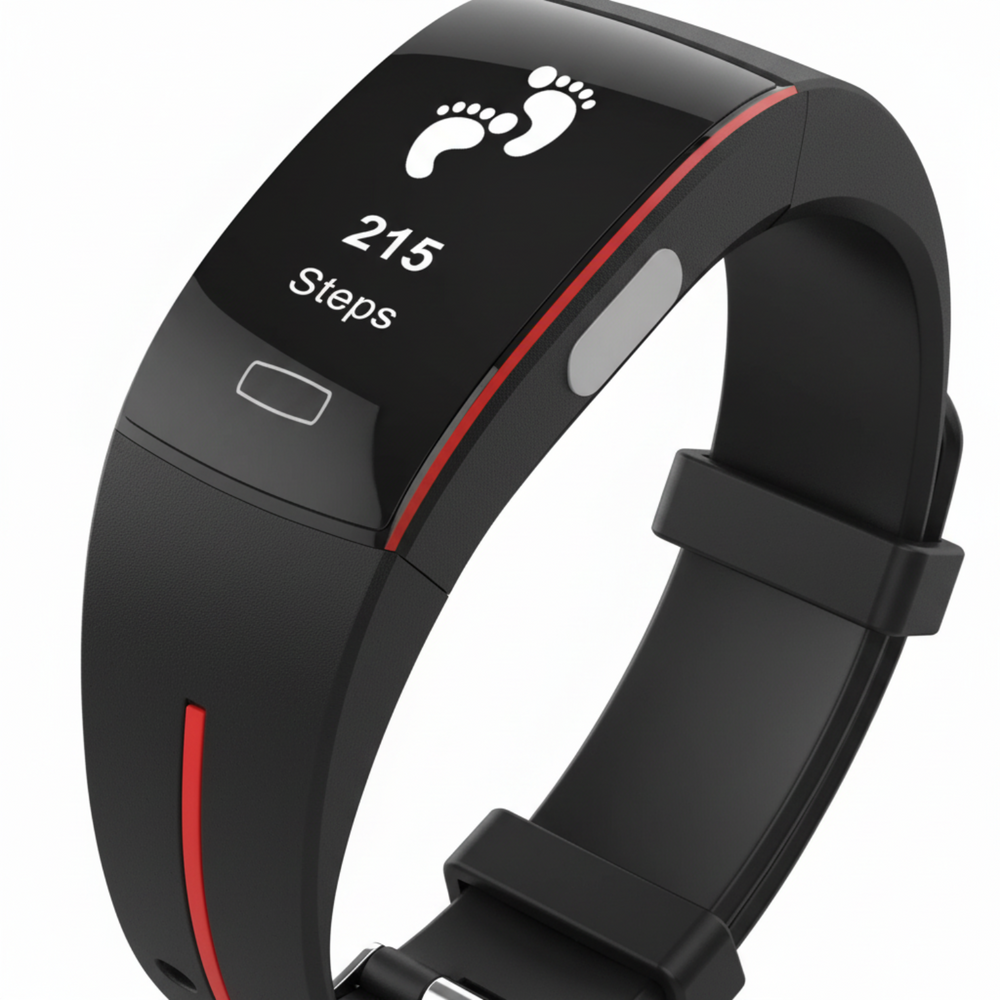 Wasserdichtes Fitnessarmband mit Schlaftracker, Schrittzähler & Bluetooth für Damen und Herren. 0,96" Anzeige.
