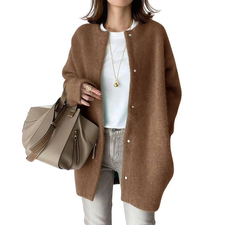 Gemütlicher Damen Cardigan, warme Langarm-Strickjacke. Perfektes Oberteil für den Herbst- & Winteralltag.
