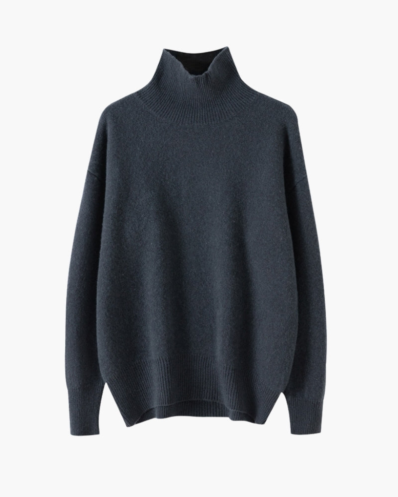 Schicker Damen Rollkragenpullover, warm und bequem für kalte Tage. Zeitloser Basic-Pullover mit langen Ärmeln.