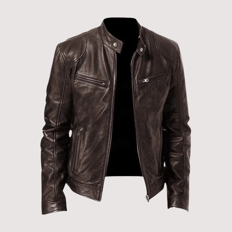 Herren Jacke Regular Fit. Stilvolle Stehkragenjacke, vielseitig für Business- & Freizeit-Outfits.
