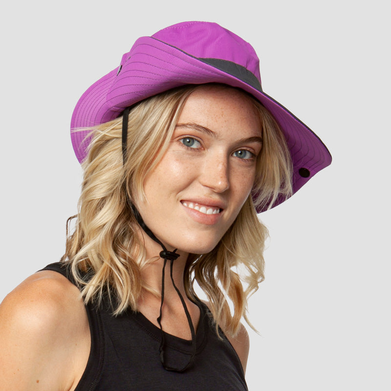 Damen Sommerhut Liane für Outdoor-Aktivitäten. Mit UV-Schutz, faltbar & komfortabler Pferdeschwanzöffnung.